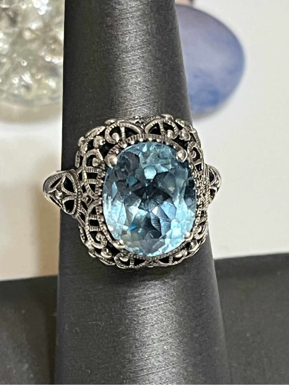 Sterling Blue Topaz Ring by Pranda